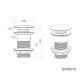 Донный клапан для раковины без перелива Knotlor BM9010WY, белый