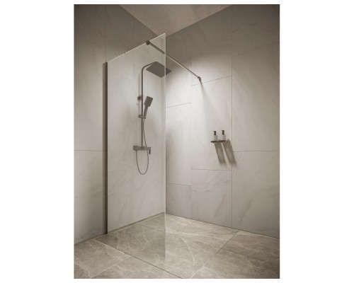 Душевая перегородка Knotlor WI090CG0GM 90х200, оружейная сталь