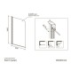 Шторка на ванну распашная Knotlor BS080CG0BL 140х80, черный