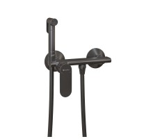 Гигиенический душ со смесителем Knotlor FHS01S0GM, вороненая сталь