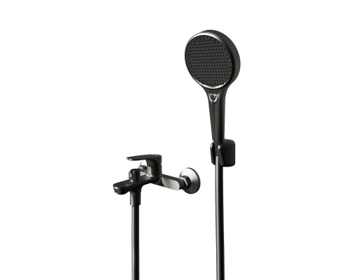 Смеситель для ванны Knotlor KN-82/GM, вороненая сталь