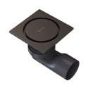 Душевой трап точечный Knotlor SDSC100GM, вороненая сталь