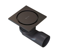 Душевой трап точечный Knotlor SDSC100GM, вороненая сталь
