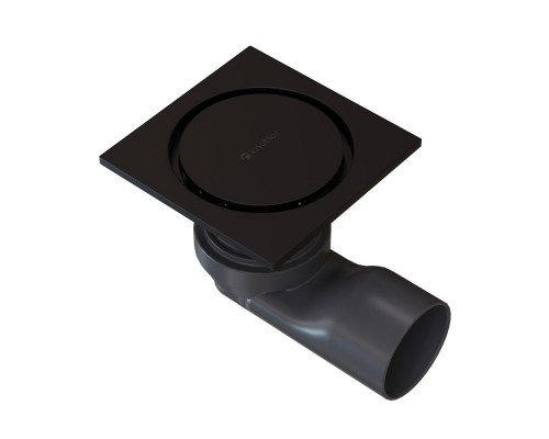 Душевой трап точечный Knotlor SDSC100BL, матовый черный