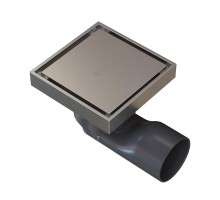 Душевой трап точечный Knotlor SDSS100BS, матовая сталь