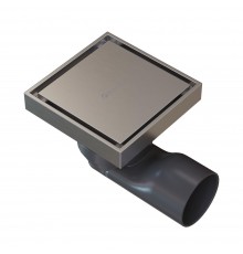 Душевой трап точечный Knotlor SDSS100BS, матовая сталь