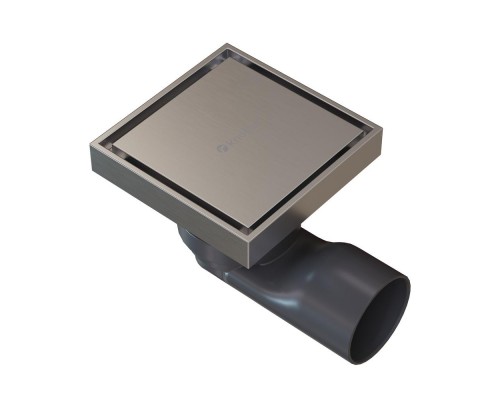 Душевой трап точечный Knotlor SDSS100BS, матовая сталь