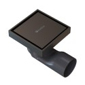 Душевой трап точечный Knotlor SDSS100GM, вороненая сталь