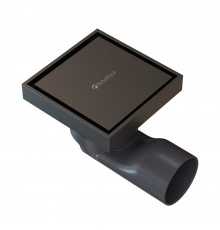 Душевой трап точечный Knotlor SDSS100GM, вороненая сталь