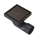 Душевой трап точечный Knotlor SDSS100GM, вороненая сталь