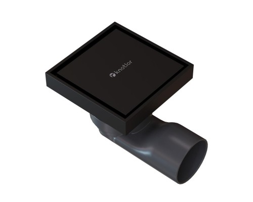 Душевой трап точечный Knotlor SDSS100BL, матовый черный