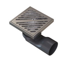Душевой трап точечный Knotlor SDSL100BS, матовая сталь