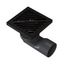 Душевой трап точечный Knotlor SDSL100BL, матовый черный