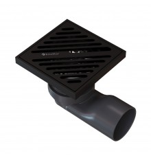 Душевой трап точечный Knotlor SDSL100BL, матовый черный