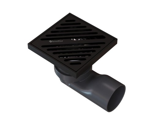 Душевой трап точечный Knotlor SDSL100BL, матовый черный