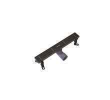 Душевой трап линейный Knotlor SDRW0400LGM, вороненая сталь