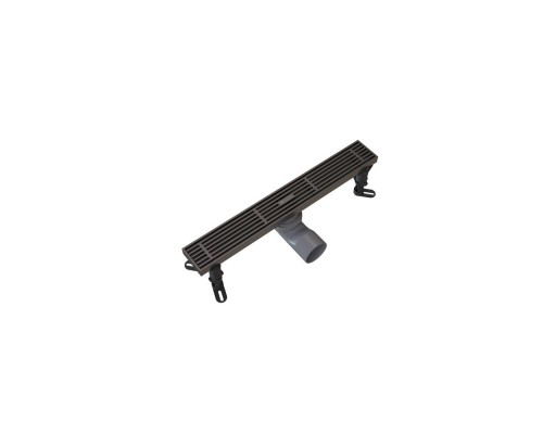 Душевой трап линейный Knotlor SDRW0400LGM, вороненая сталь