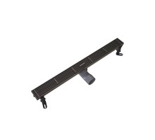 Душевой трап линейный Knotlor SDRW0600LGM, вороненая сталь
