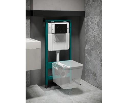 Инсталляция для подвесного унитаза Knotlor ISWC504FG (серия 1), бирюзовый