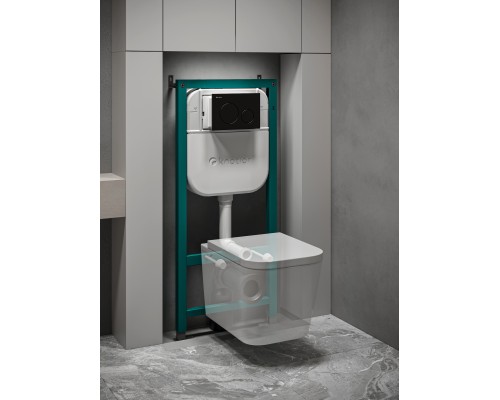 Инсталляция для подвесного унитаза Knotlor ISWC506FG (серия 1), бирюзовый