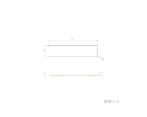 Подвесная полка для душа Knotlor SHS104C, хром