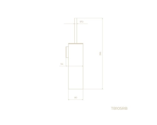 Ершик для унитаза Knotlor TB105GM, вороненая сталь