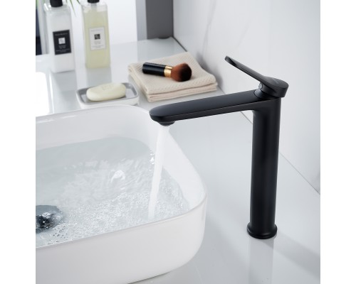 Смеситель для раковины высокий Shevanik S4311H, черный