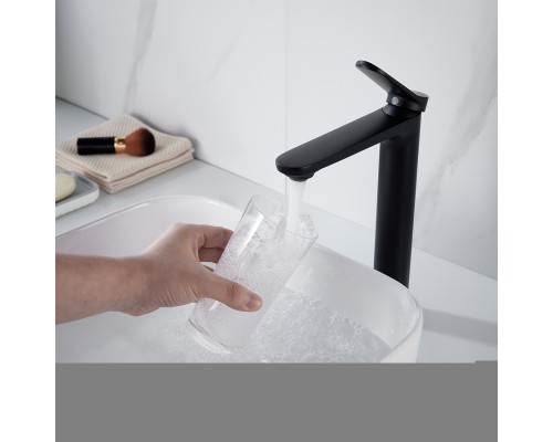 Смеситель для раковины высокий Shevanik S4311H, черный