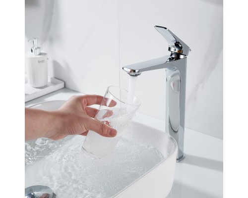 Смеситель для раковины высокий Shevanik S4211, хром