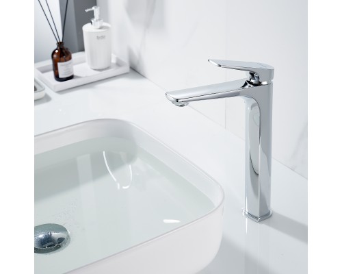 Смеситель для раковины высокий Shevanik S4211, хром
