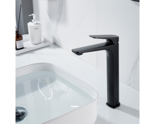 Смеситель для раковины высокий Shevanik S4211H, черный
