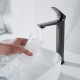 Смеситель для раковины высокий Shevanik S4211T, оружейная сталь