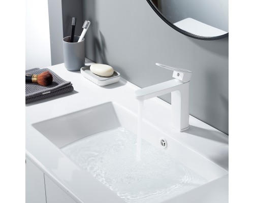 Смеситель для раковины Shevanik S4501C, белый