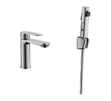 Смеситель для раковины с гигиеническим душем BELZ B12713, хром