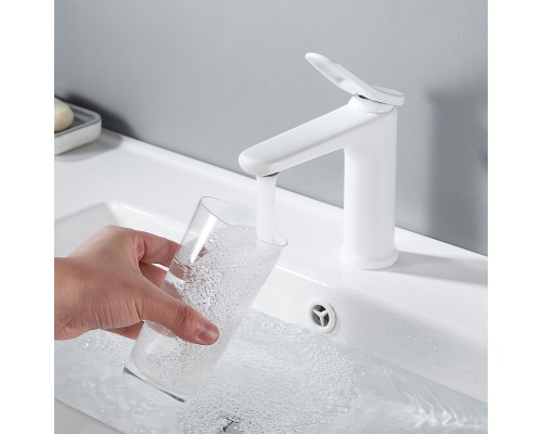 Смеситель для раковины Shevanik S4701C, белый