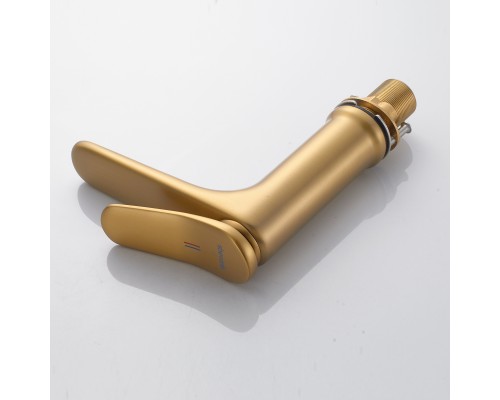 Смеситель для раковины Shevanik S4701G, золотой сатин