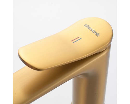 Смеситель для раковины Shevanik S4701G, золотой сатин