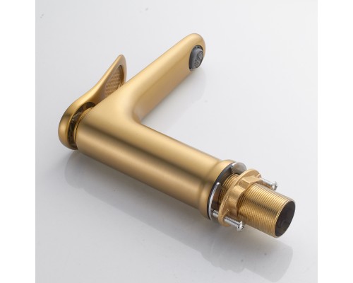 Смеситель для раковины Shevanik S4701G, золотой сатин