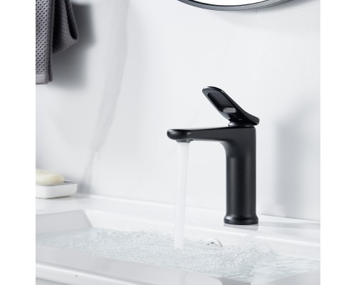 Смеситель для раковины Shevanik S4701H, черный
