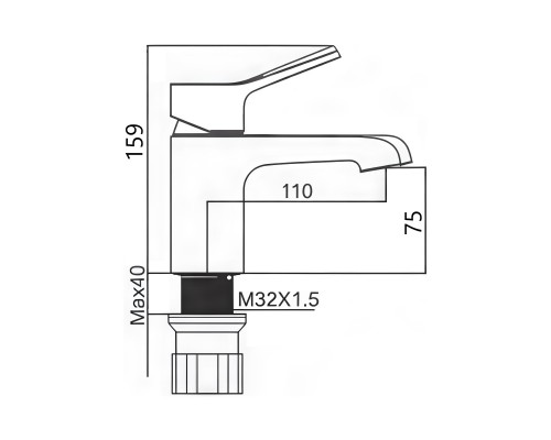 Смеситель для раковины Maretti Елена EA32RF163, хром