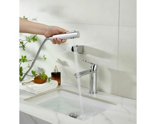 Смеситель для раковины с гигиеническим душем Maretti Флоренция FLG32RF70, хром