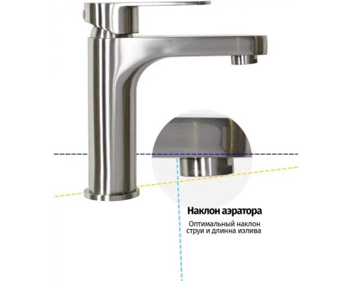 Смеситель для раковины Grocenberg GB1011NK, никель
