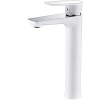 Смеситель для раковины высокий Grocenberg GB3009WC, белый/хром
