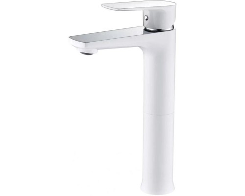 Смеситель для раковины высокий Grocenberg GB3009WC, белый/хром