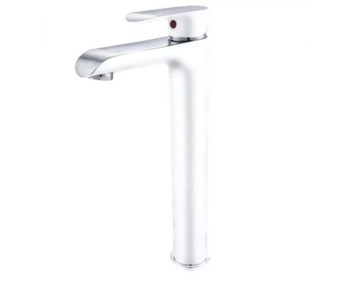Смеситель для раковины высокий Grocenberg GB3010WC, белый/хром