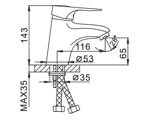 Смеситель для раковины Frap F1004, хром