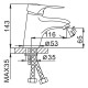Смеситель для раковины Frap F1004, хром