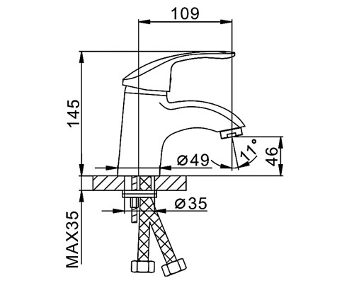 Смеситель для раковины Frap F1021, хром