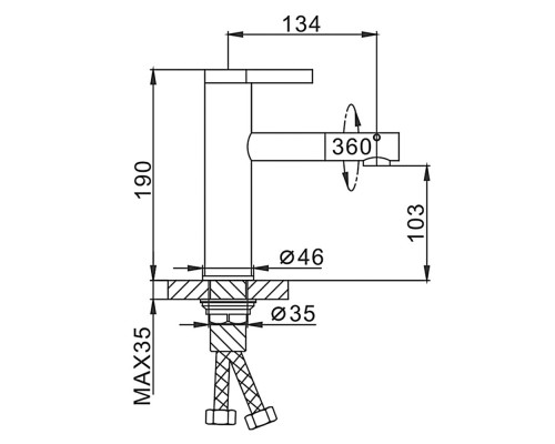 Смеситель для раковины Frap F1052-14, белый