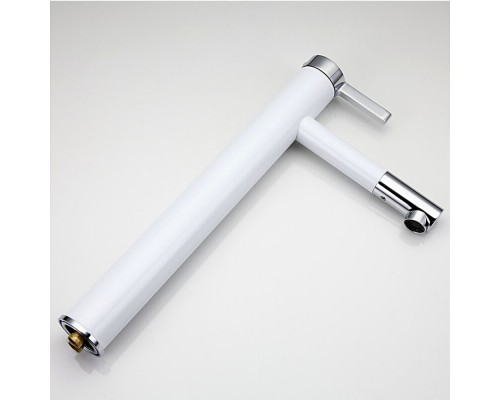 Смеситель для раковины высокий Frap F1052-15, белый